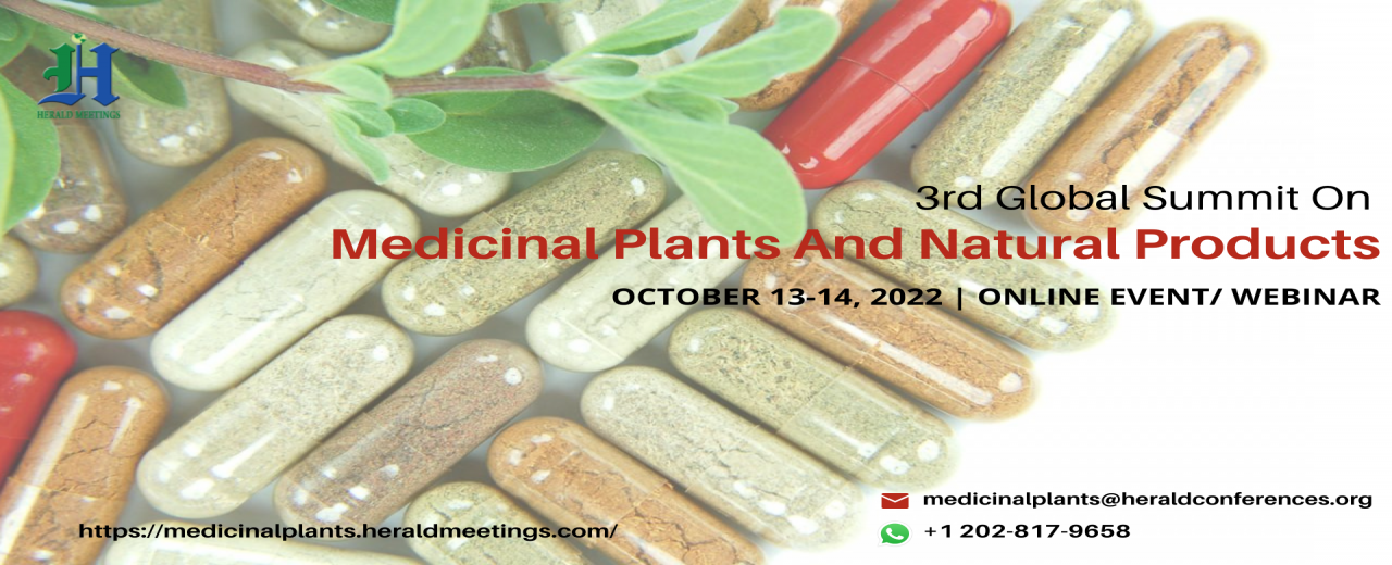 Medicinal Plants Conferences | Natural ProductsConferences | Medicinal Plants 2022 | NaturalProducts 2022 |